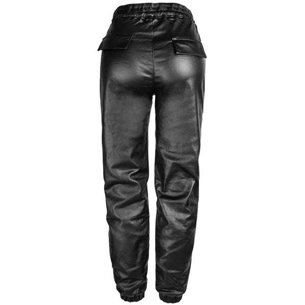 Faux Leather Joggers