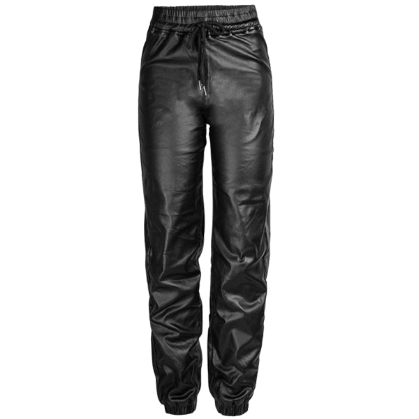 Faux Leather Joggers