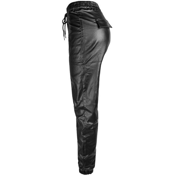 Faux Leather Joggers